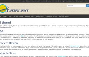 Superbly Space Main Page