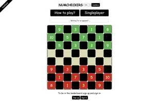 Numcheckers. Multiplayer. Browser