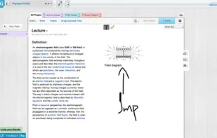 A notebook screenshot of a student in Xinote.
