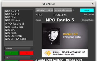 Main window (Qt-DAB 5.2 )