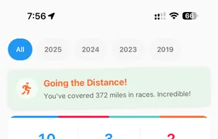 My Race Results screenshot 1