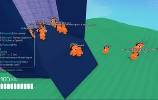 Playing with people online in Blokoto.