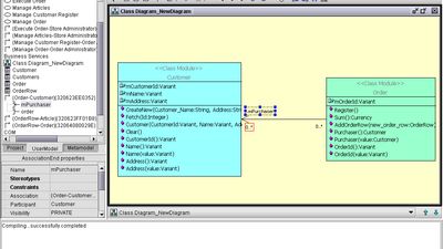 Powerful model browser, property sheet and diagram editor allow you to navigate the current UML model, view / modify the properties of a specified element, create new elements and Class and Use-Case diagrams.