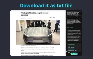 Download summary as .txt