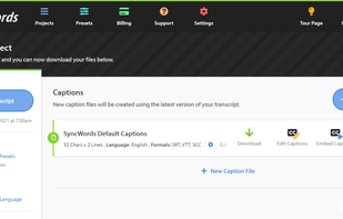 Log in to SyncWords to access your Dashboard. The Dashboard is the command central of your account, where you can view the statuses of your projects, search projects by keyword, and create new projects.