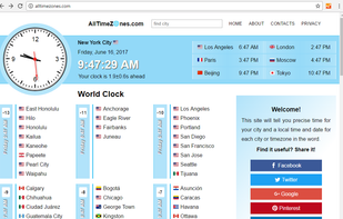 AllTimeZones.com screenshot 1