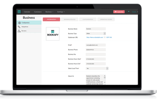 Customize business settings for your online appointment calendar. 