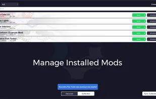 UI to manage installed mods used by the Unity Plugin