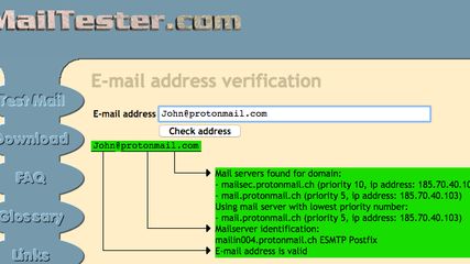 Mailtester.com screenshot 1