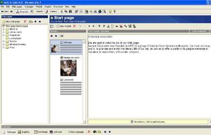 Main Screen of the content management system
