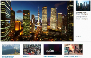 The inventive video gallery with playlist has a responsive layout to allow a perfect performance and appearance on all mobile devices. It may contain any number of video items and supports all common video formats. The required conversions are performed by Cincopa, and although the complexity it is easy and fast to create and manage.