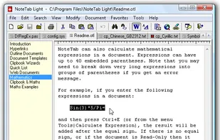 NoteTab screenshot 2