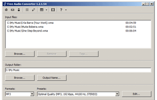 Input Files - Output Folder