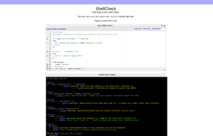 Shellcheck screenshot 1