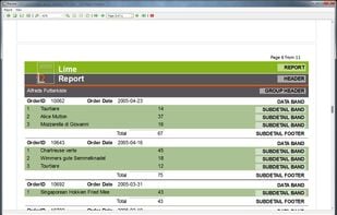 LimeReport screenshot 2