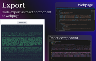 export as react or webpage