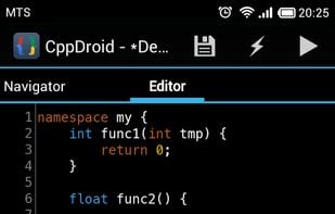 CppDroid screenshot 2
