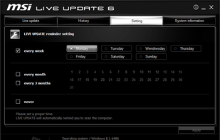 MSI Live Update screenshot 3