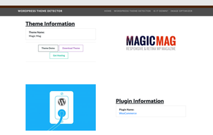WPThemeDetector - WP Theme Detector & Plugin Page