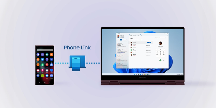 Microsoft Copilot will be integrated into the Phone Link app for Galaxy Book 4 series image