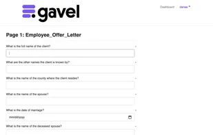 Then, connect the documents you want to generate to the questions.