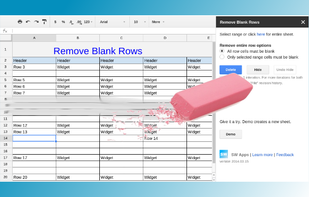 Remove Blank Rows screenshot 1