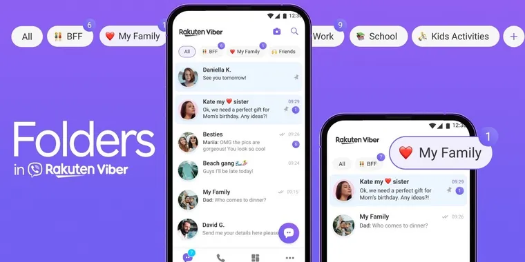 Messaging app Viber introduces chat folders for enhanced conversation management