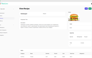 Menu Canva screenshot 1