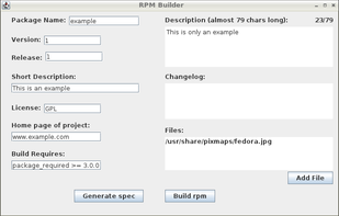 RPM Builder screenshot 1