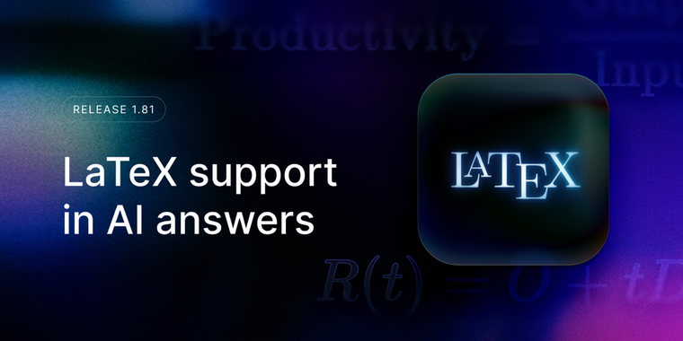 Raycast update v1.81.0: LaTeX support, batch editing for AI commands, and enhanced syncing image