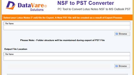 DataVare NSF to PST Converter screenshot 1
