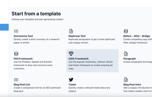 20+ unique templates make it easy to create high-quality, relevant content.