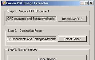 Fusion PDF Image Extractor screenshot 1