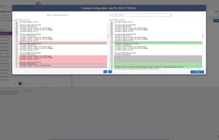 Automated configuration backups with configuration compare. 