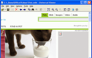 Saved webpage is shown