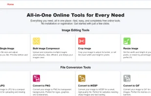 Calcixo homepage showing easy access to all available online tools.