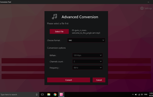 Audio Media Conversion Tool screenshot 1