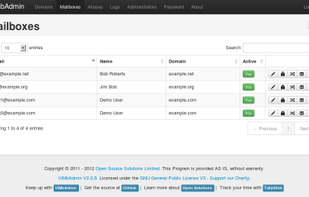 ViMbAdmin screenshot 3