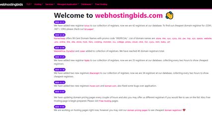 Webhostingbids screenshot 1