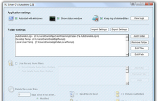 Cyber-D's AutoDelete screenshot 1