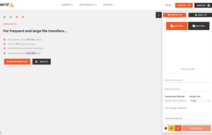 SendGB.com screenshot 1