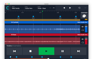 Timeline with backing tracks