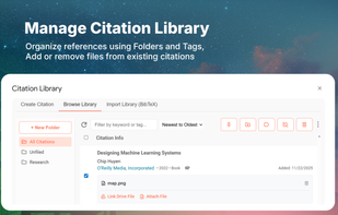 Manage Citation Library