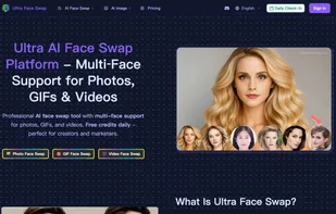 Ultra Face Swap Homepage