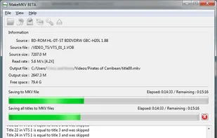 MakeMKV screenshot 2