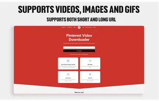 Pinterest Downloader Professional and fully User Friendly Homepage