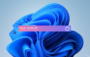 Focus mode, while the timer is running