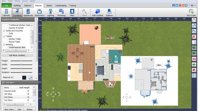 DreamPlan Home Design and Landscape Software Furniture Top View