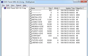 Main user interface with a disk image opened.