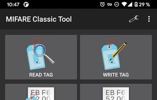 MIFARE Classic Tool (MCT) screenshot 1